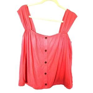 Lane Bryant Women's Coral Sleeveless Top Size 18/20